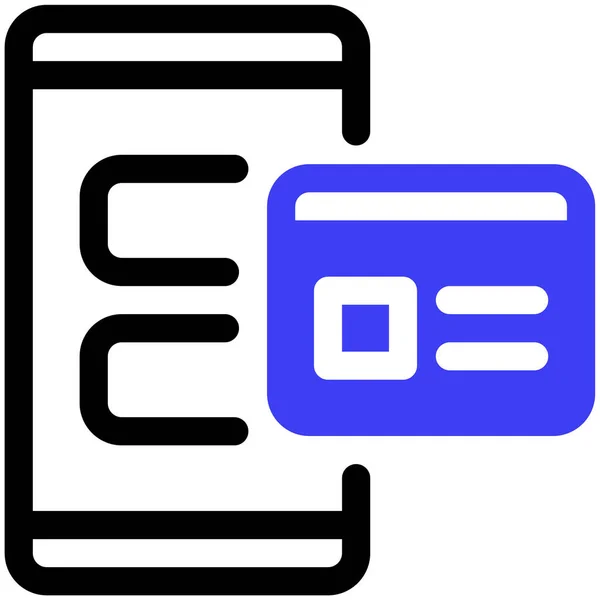 Mobile App Symbol Vektorillustration Einfaches Design — Stockvektor