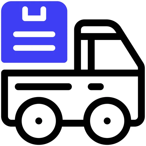 Truck Web Icoon Eenvoudig Ontwerp — Stockvector