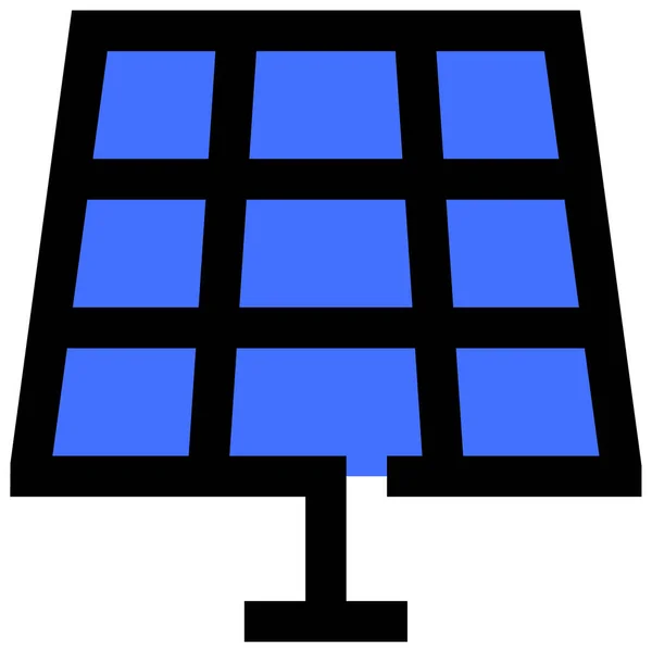 Solar Icono Web Ilustración Simple — Vector de stock