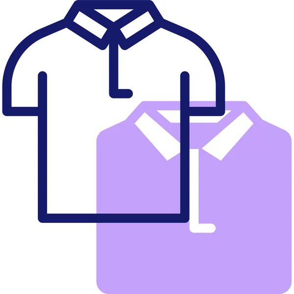 Camisa Web Ícone Ilustração Simples — Vetor de Stock