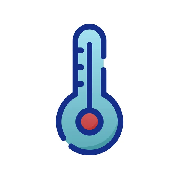 Termómetro Icono Web Vector Ilustración — Vector de stock