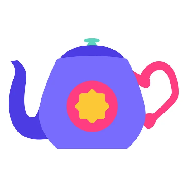 Tea Pot Web Icon Simple Design — Stock Vector
