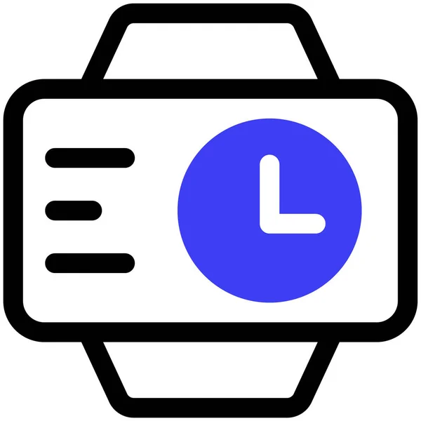 Reloj Inteligente Icono Web Ilustración Simple — Archivo Imágenes Vectoriales