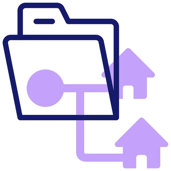 File Folder Simple Illustration — Stock Vector