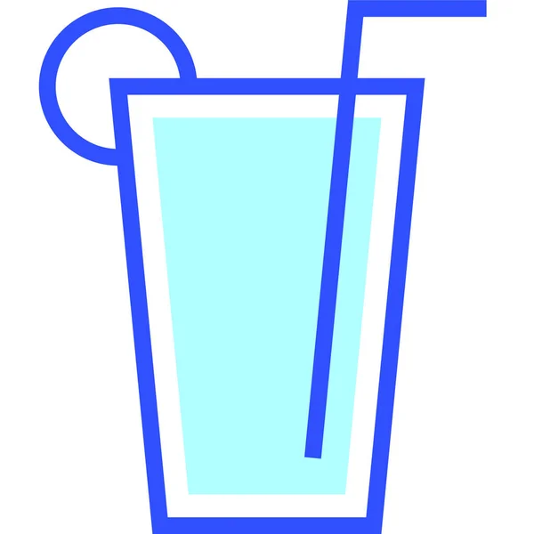 Juice Glass Icon Illustration — Stock Vector
