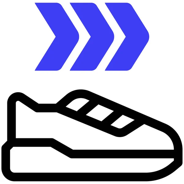 Zapato Icono Web Ilustración Simple — Vector de stock