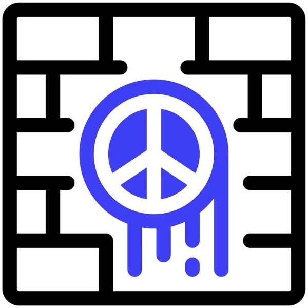 Peace Web Icon Simple Design — Stock Vector