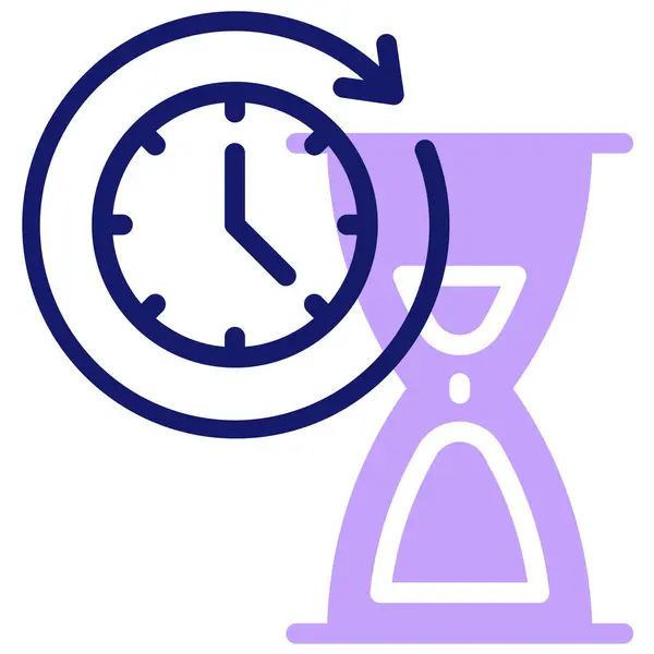 Tiempo Icono Web Diseño Simple — Vector de stock