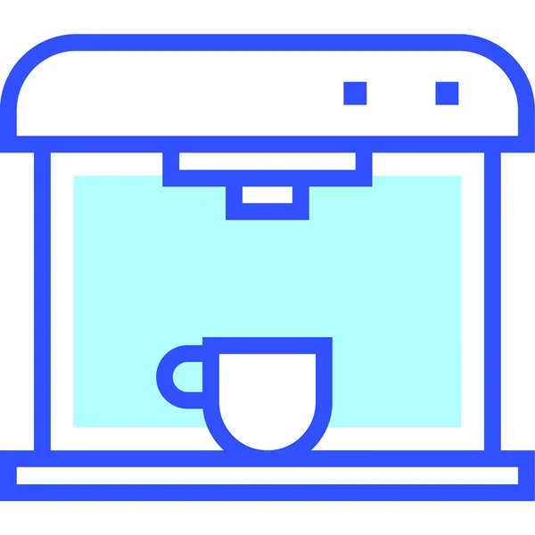 Koffiezetapparaat Web Icoon Eenvoudige Illustratie — Stockvector