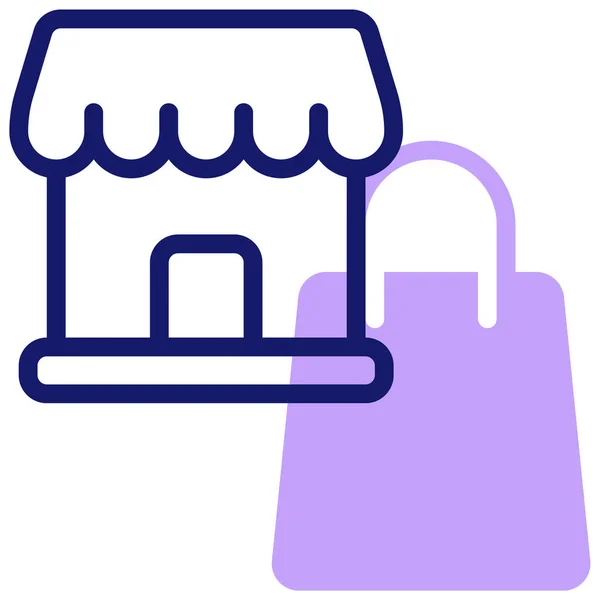 Shop Web Icon Einfache Illustration — Stockvektor