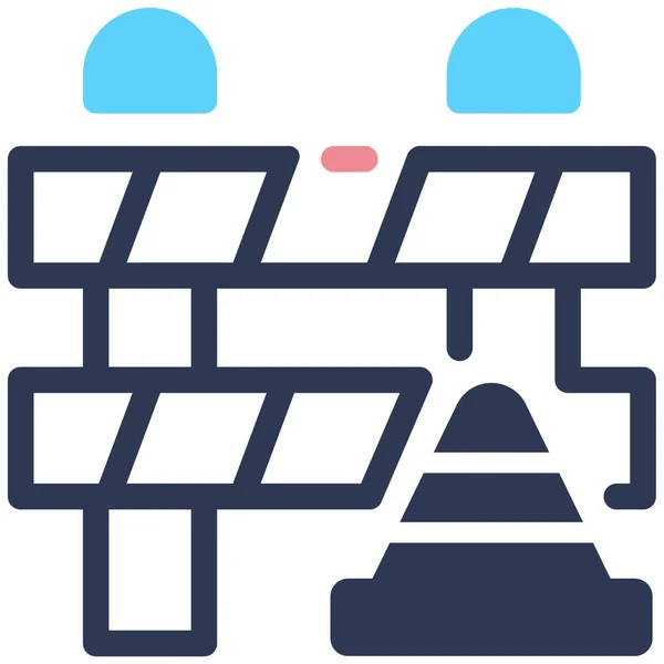 Traffic Cone Web Icon Simple Design — Stock Vector