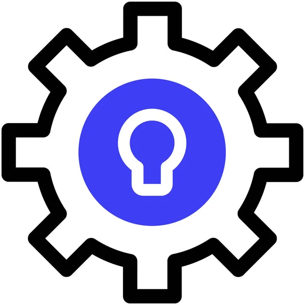 Getriebe Web Symbol Einfache Illustration — Stockvektor
