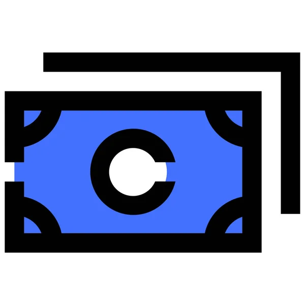 Geld Web Symbol Einfache Illustration — Stockvektor