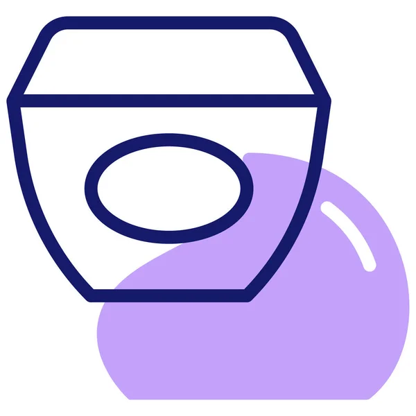 Crème Icône Web Illustration Simple — Image vectorielle