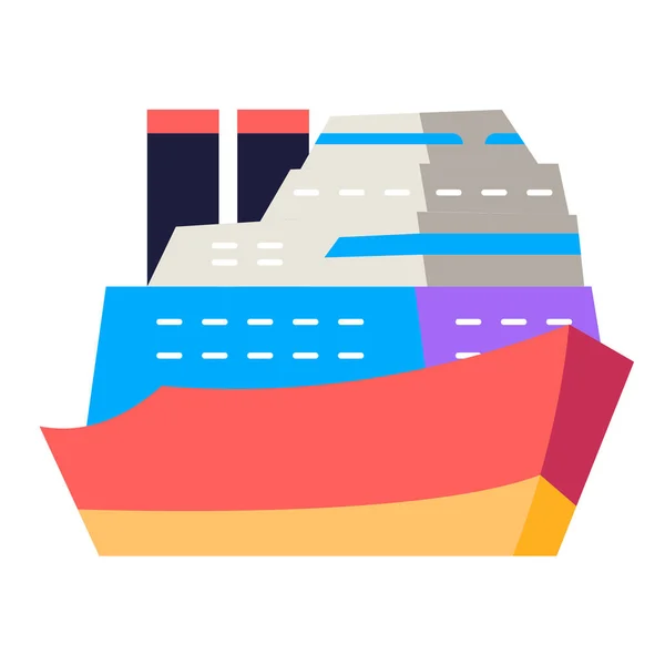 Statek Wycieczkowy Ikona Web Prosta Ilustracja — Wektor stockowy
