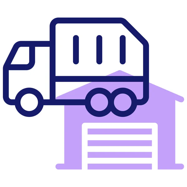 Camion Web Icon Design Semplice — Vettoriale Stock