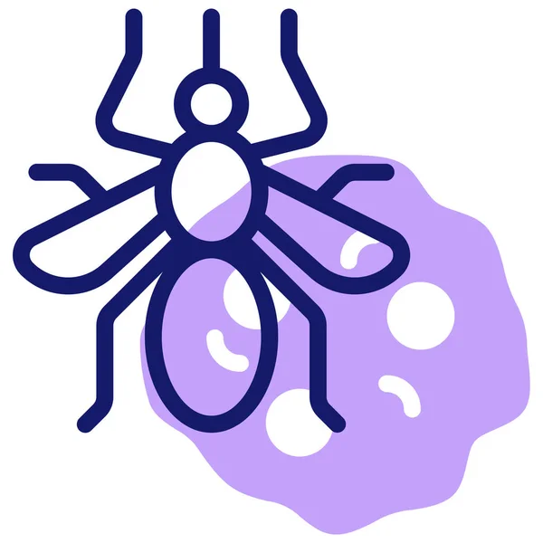 Mosquito Icono Web Ilustración Simple — Vector de stock