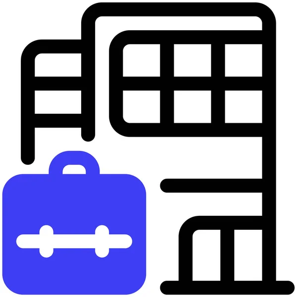 Kancelářská Ikona Vektorová Ilustrace Jednoduchá Konstrukce — Stockový vektor