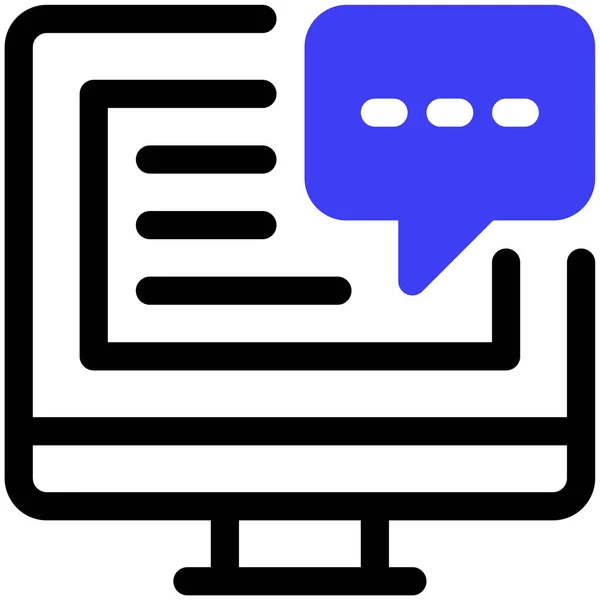 Conversa Ícone Web Ilustração Simples — Vetor de Stock
