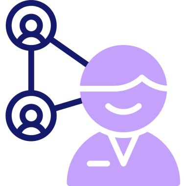 Bilgisayar ağı simgesi, vektör illüstrasyonu basit tasarım