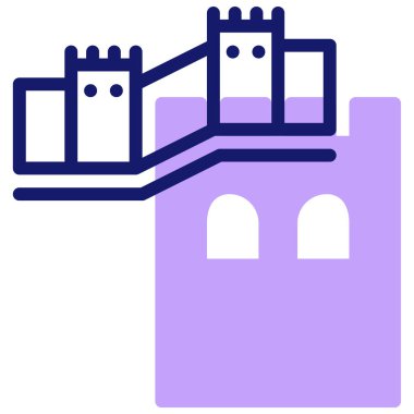 Bina. Web simgesi basit illüstrasyon