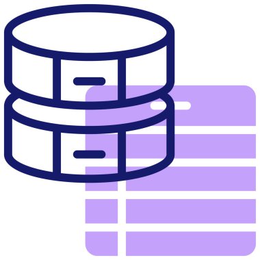 veritabanı. Web simgesi basit illüstrasyon 