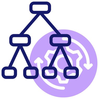 Algoritma. Web simgesi basit illüstrasyon