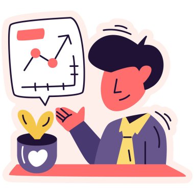 sunum web simgesi basit illüstrasyon