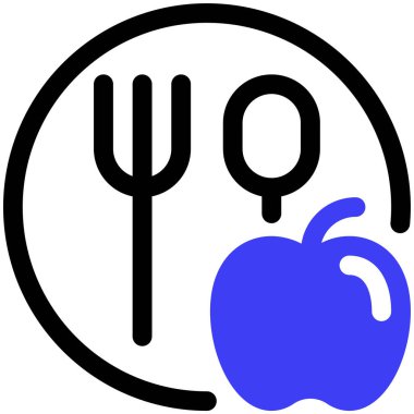 Yiyecek ve sağlık ikonu. vektör illüstrasyonu