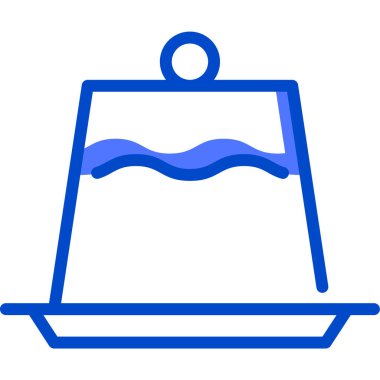 Mavi ve beyaz bayrağın vektör illüstrasyonu