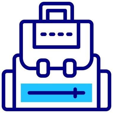 çanta simgesi, vektör illüstrasyonu basit tasarım