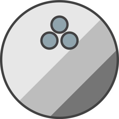 Bowling Topu modern simgesi, vektör illüstrasyonu