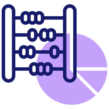 Abaküs. Web simgesi basit illüstrasyon