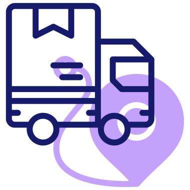 Teslimat. Web simgesi basit illüstrasyon