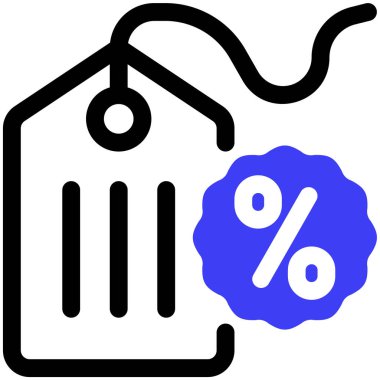 İndirim. Web simgesi basit illüstrasyon 