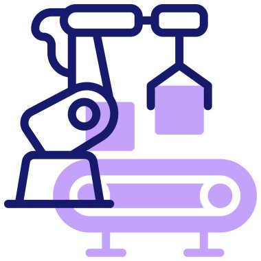 Robotik kol simge vektör çizim