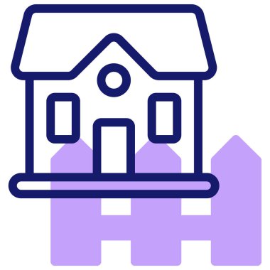 Ev. Web simgesi basit illüstrasyon