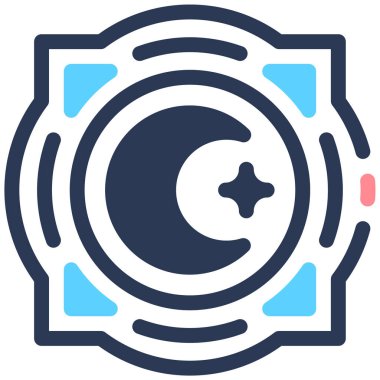 Dairesel bir simgenin vektör illüstrasyonu