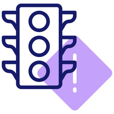 Trafik ışığı web simgesi basit tasarım