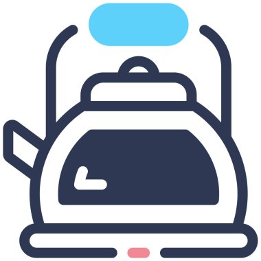 Çaydanlık. Web simgesi vektör illüstrasyonu