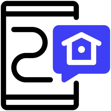 Ev. Web simgesi basit illüstrasyon