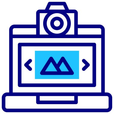 Bilgisayar. Web simgesi basit illüstrasyon