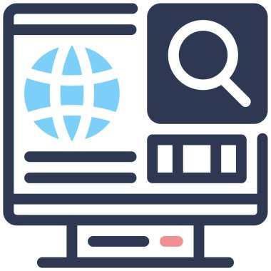 Tarayıcı. Web simgesi basit illüstrasyon