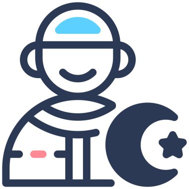 Müslüman illüstrasyonu, web simgesi