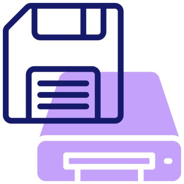 Diskette vektör çizimi, simge ögesi biçimi