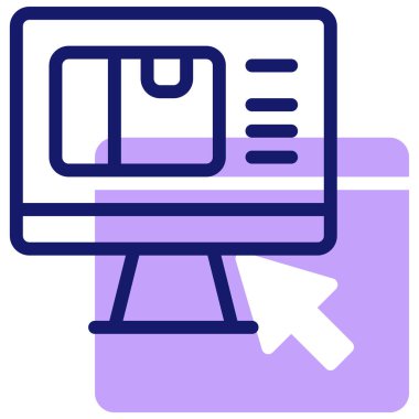 bilgisayar simgesi, vektör illüstrasyonu basit tasarım