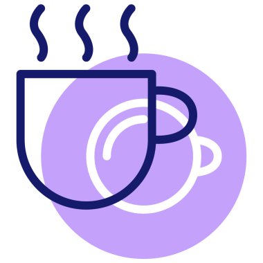 Kahve. Web simgesi basit illüstrasyon