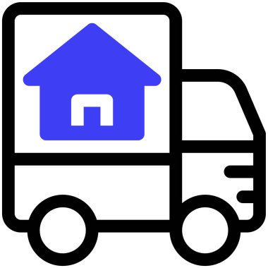 kamyon web simgesi basit tasarım