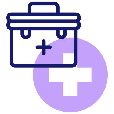 İlk yardım çantası. Basit resimleme