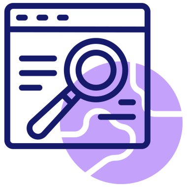 Tarayıcı. Web simgesi basit illüstrasyon 